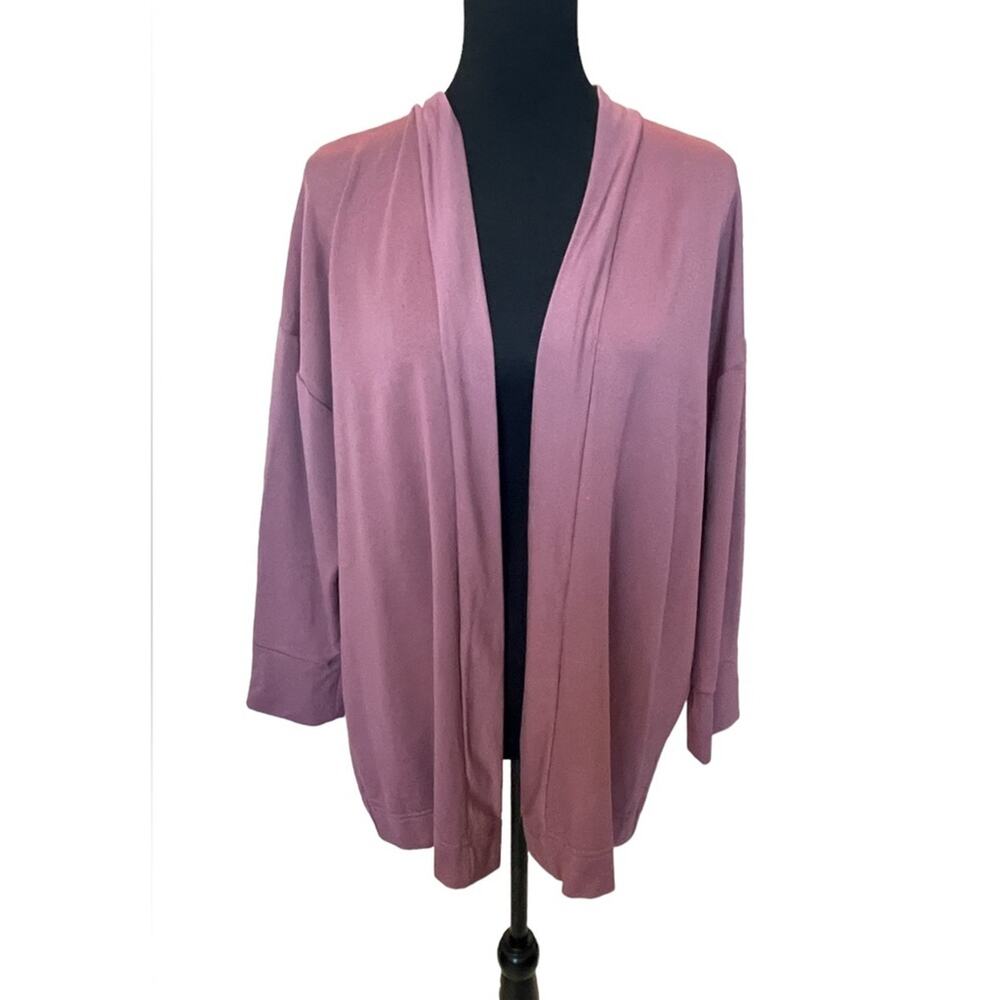 * NEW ~ TRUE & CO ~ Any Wear Open Cardigan Large ~ MODAL